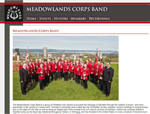 Tablet Screenshot of meadowlandscorpsband.ca